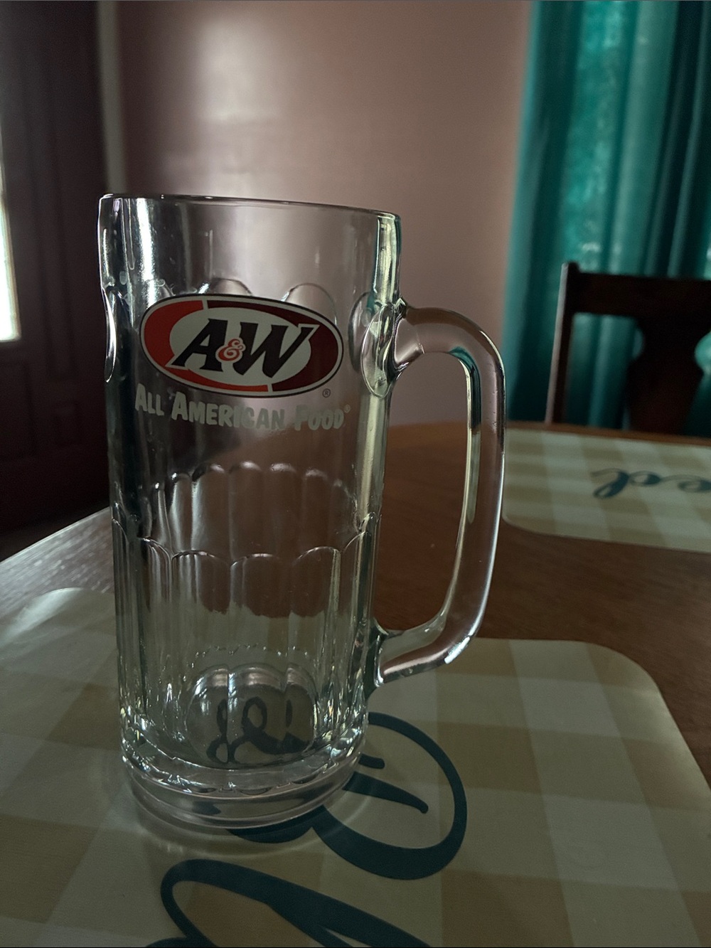 Branded Clear Glass Beer Mug - Clear